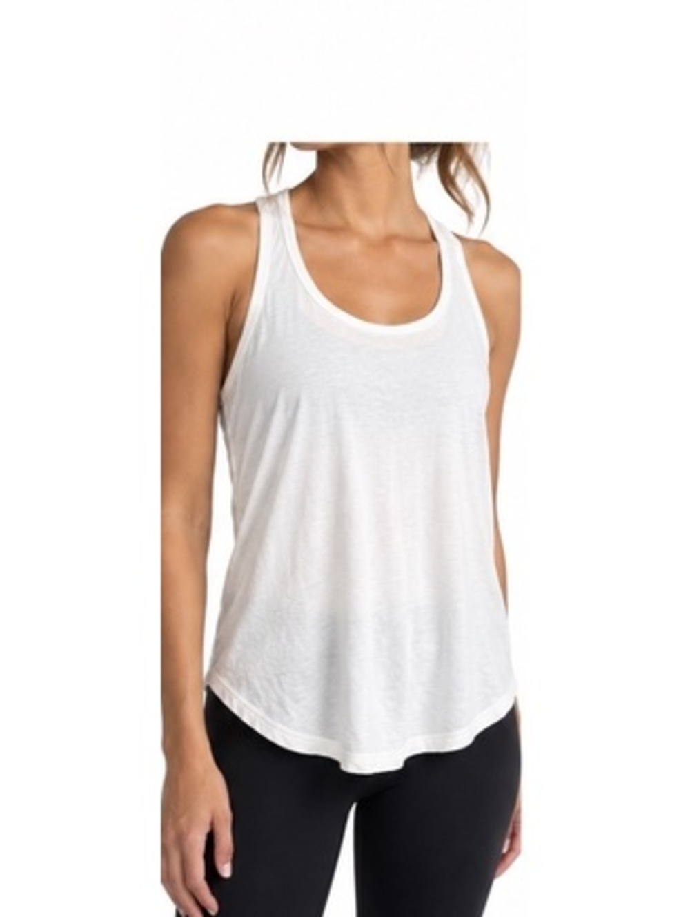 Lululemon White Relaxed Racerback Tank Top Size 8